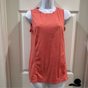 Smartwool Orange / Coral Sleeveless Crewneck Workout Shirt Small